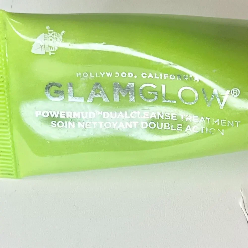 GlamGlow PowerMud DualCleanse Cleanser Face Wash Detoxify Travel .5 oz 15g New